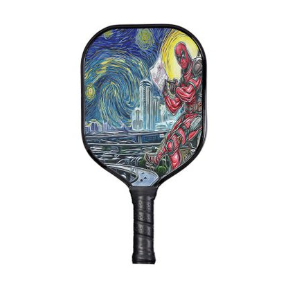 Custom Deadpool Starry Night Pickleball Paddle