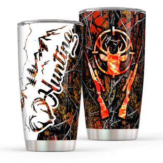 Deer Hunting Lifestyle Camo Normal Tumbler - 20oz Stainless Steel Tumbler Cup - Daily Gift For Men And Women