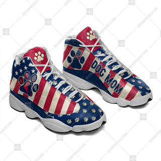 Dog Paw USA Flag Classic Pattern Shoes Sport Sneaker 13 Fashion Shoes Curved Basketball Shoes Gift For Men And Women