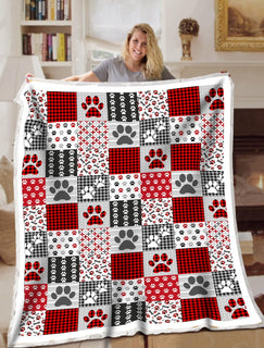 Dog Plaid Pattern BG Blanket Throws - Soft Lightweight Cozy Blanket - Suitable For All Season