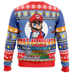 Don't Be Racist Be Like Mario Super Mario Bros. Ugly Christmas Sweater