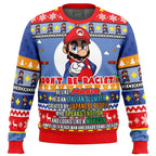 Don't Be Racist Be Like Mario Super Mario Bros. Ugly Christmas Sweater