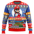 Don't Be Racist Be Like Mario Super Mario Bros. Ugly Christmas Sweater