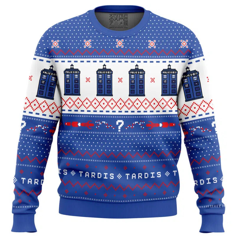 Dr Who TARDIS Christmas Sweater