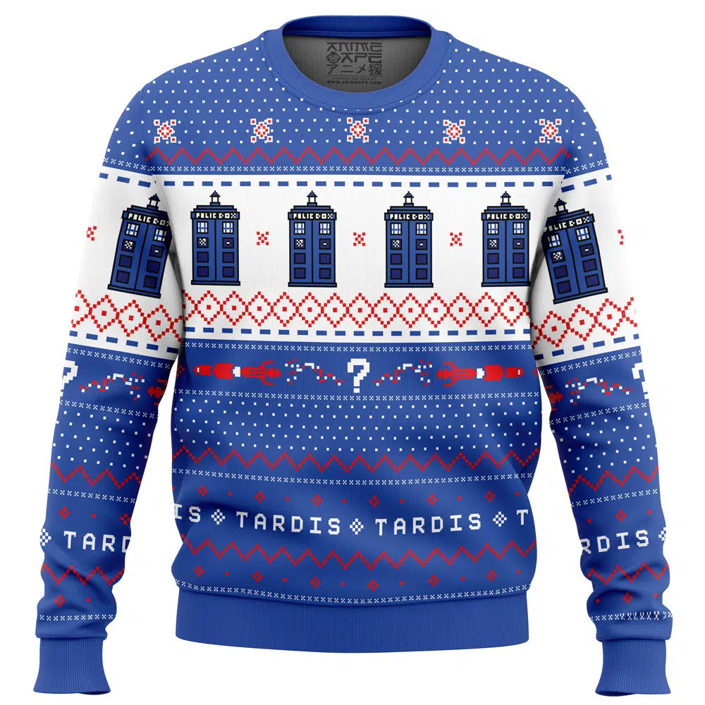 Dr Who TARDIS Christmas Sweater