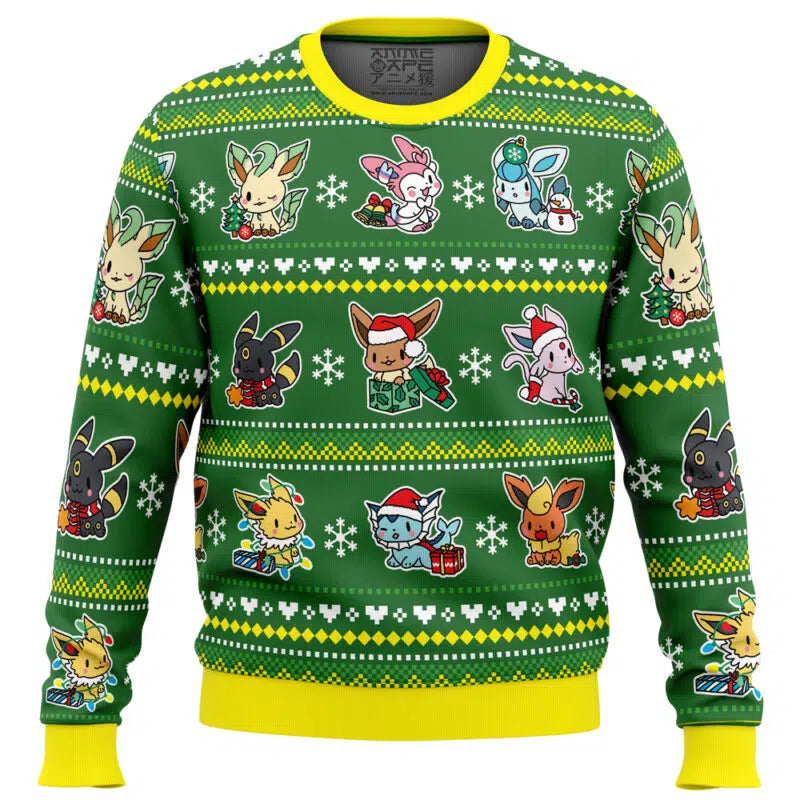 Eevee Merry Christmas Pokemon Ugly Christmas Sweater
