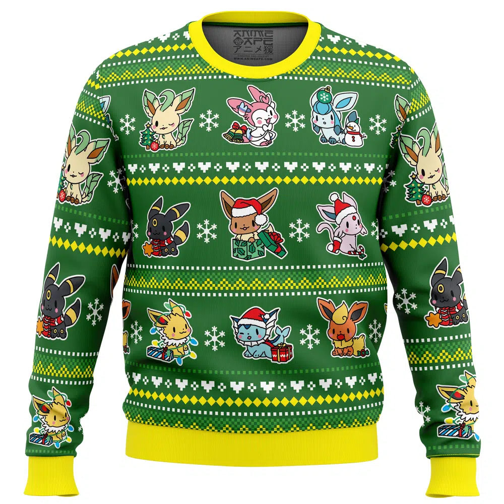 Eevee Merry Christmas Pokemon Ugly Christmas Sweater
