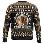 Excuse Me While I Whip This Out Blazing Saddles Ugly Christmas Sweater