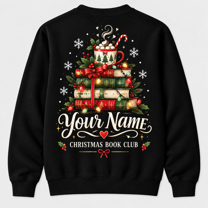 Personalized Custom All Booked for Christmas Bookish Tree Sweatshirt