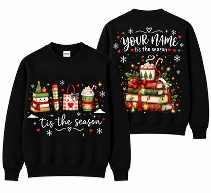 Personalized Custom Tis The Season Cute Teacher Christmas Sweatshirt