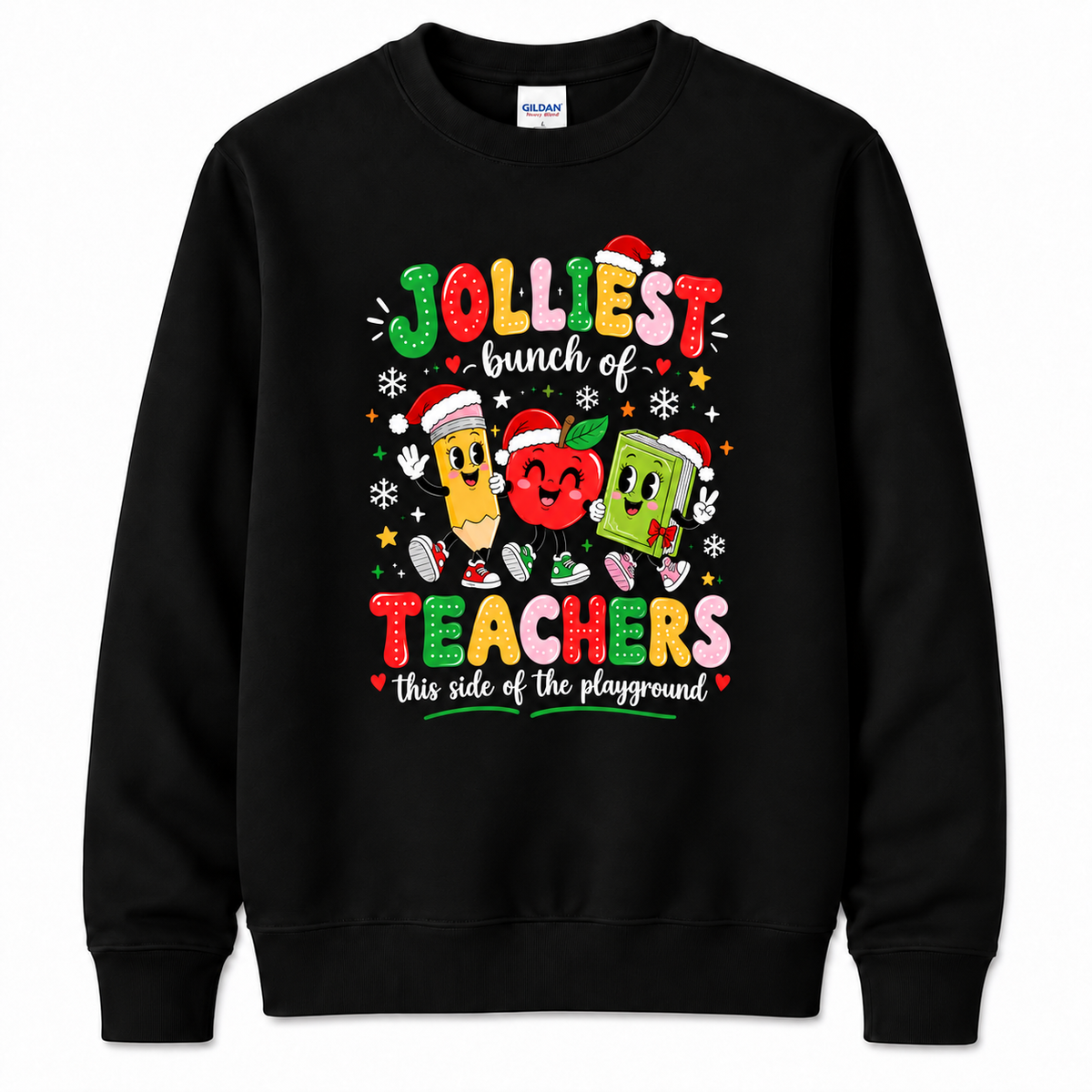 Personalized Custom Jolliest Bunch of Teachers Cute Christmas Teacher Sweatshirt