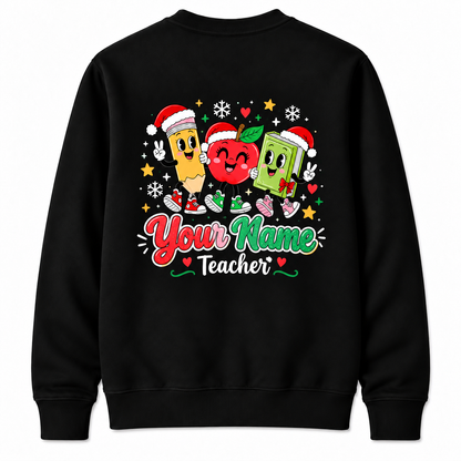 Personalized Custom Jolliest Bunch of Teachers Cute Christmas Teacher Sweatshirt
