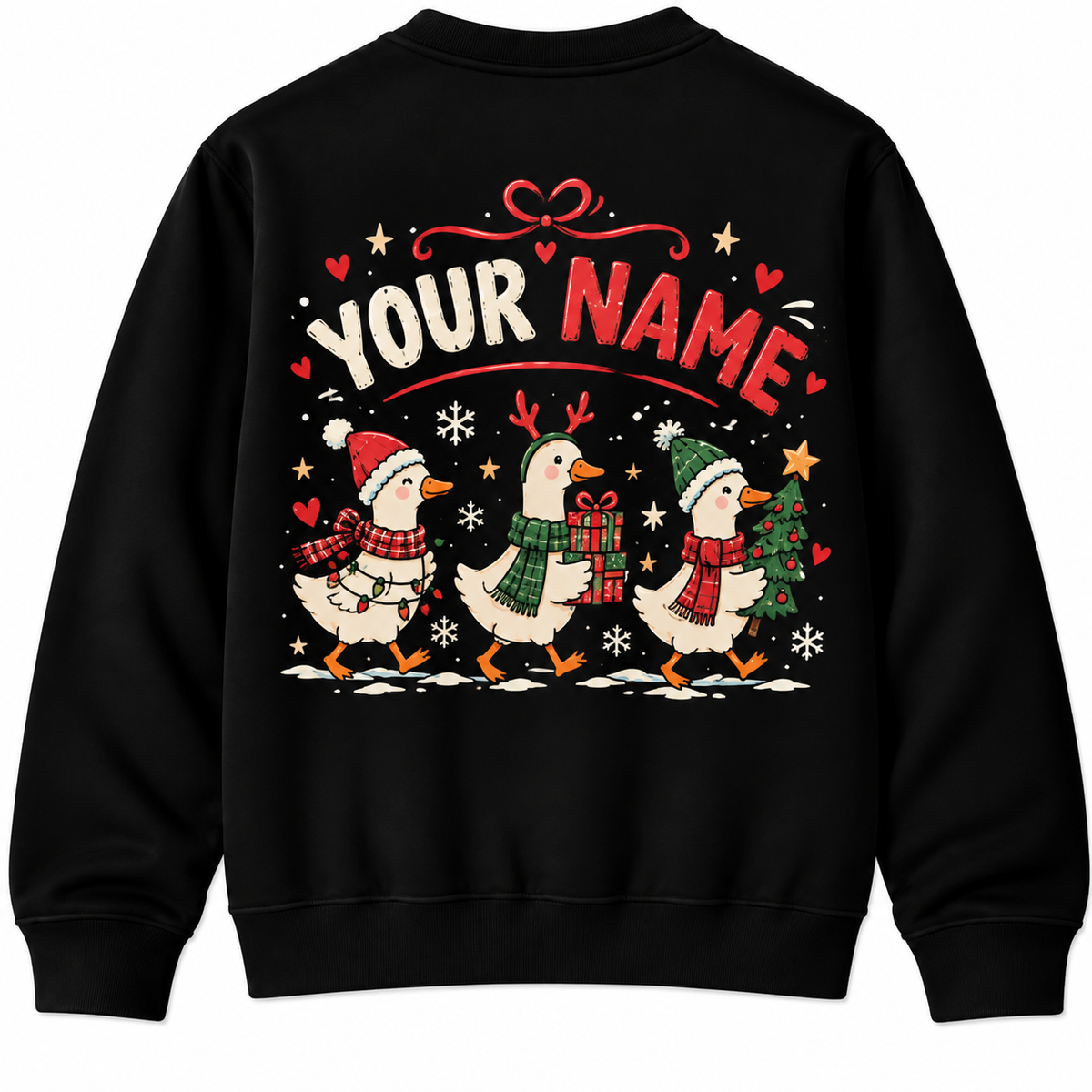 Personalized Custom My Geese May Not Be All In A Row Cute Teacher Christmas Sweatshirt