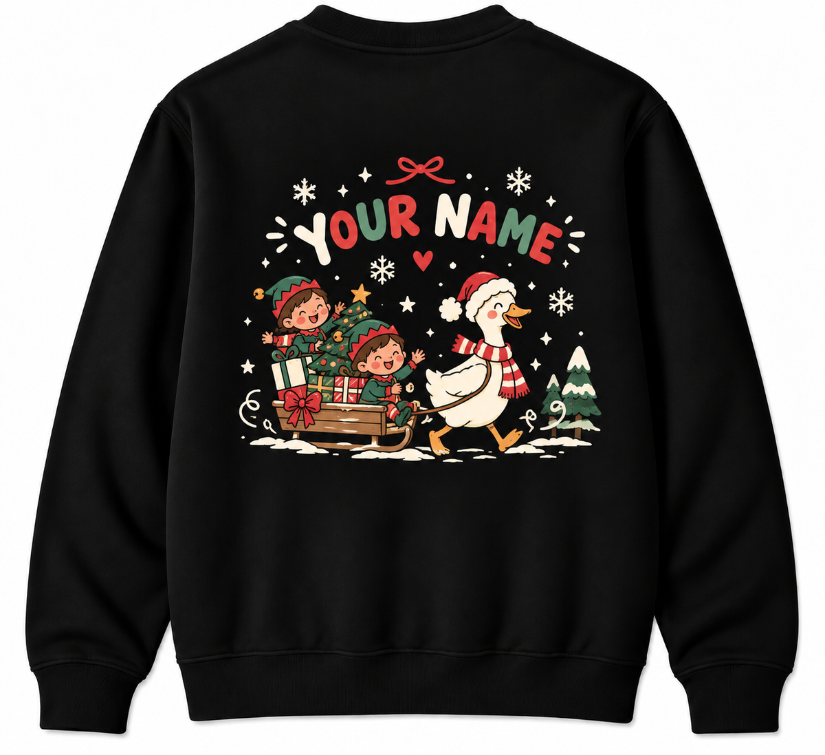 Personalized Custom Off To Teach My Little Elves Goose Teacher Christmas Sweatshirt