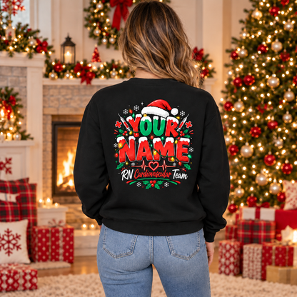 Personalized Christmas Nurse Sweatshirt Deck the Halls with Beta Blockers