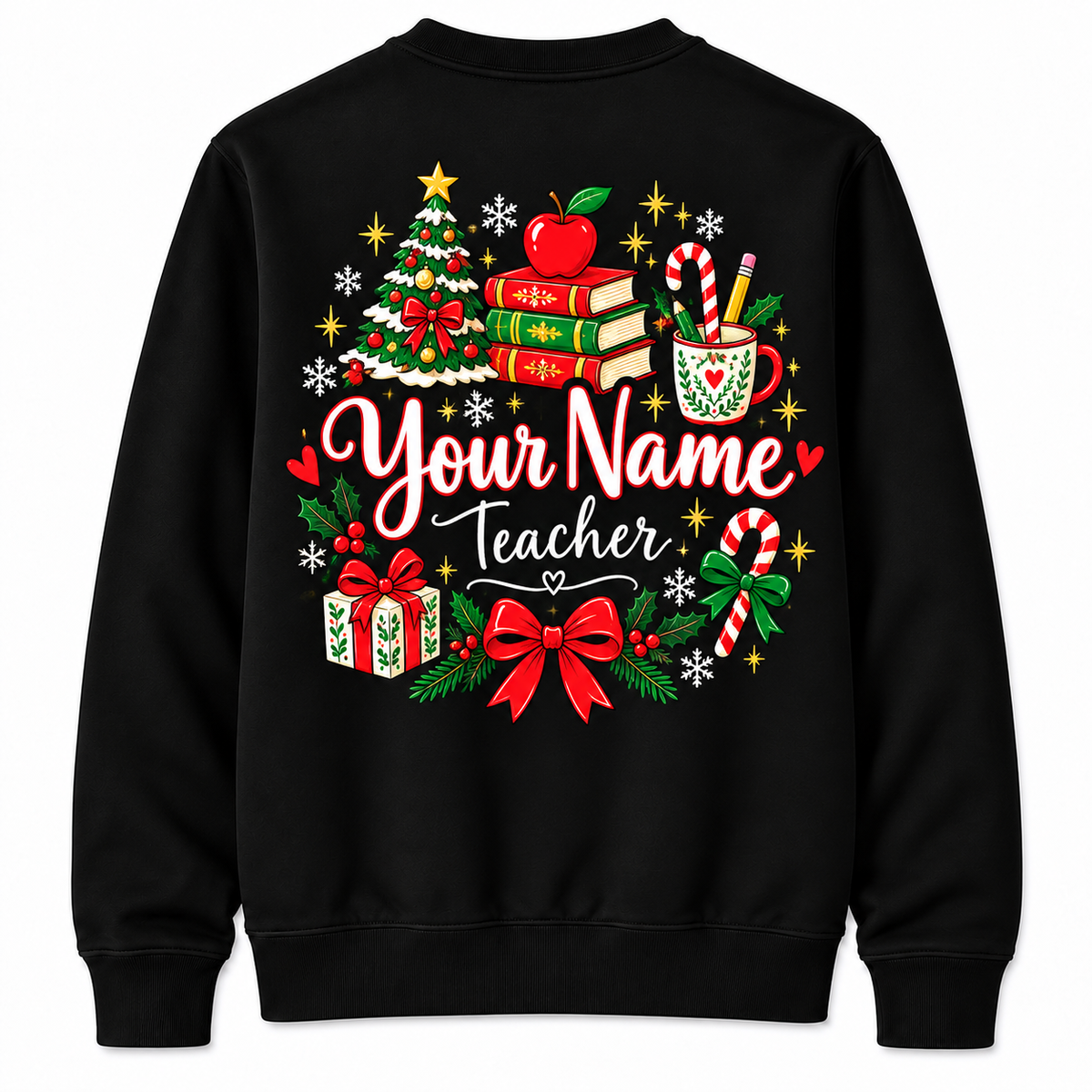 Personalized Custom It's a Jolly Season to Teach Cute Christmas Teacher Sweatshirt