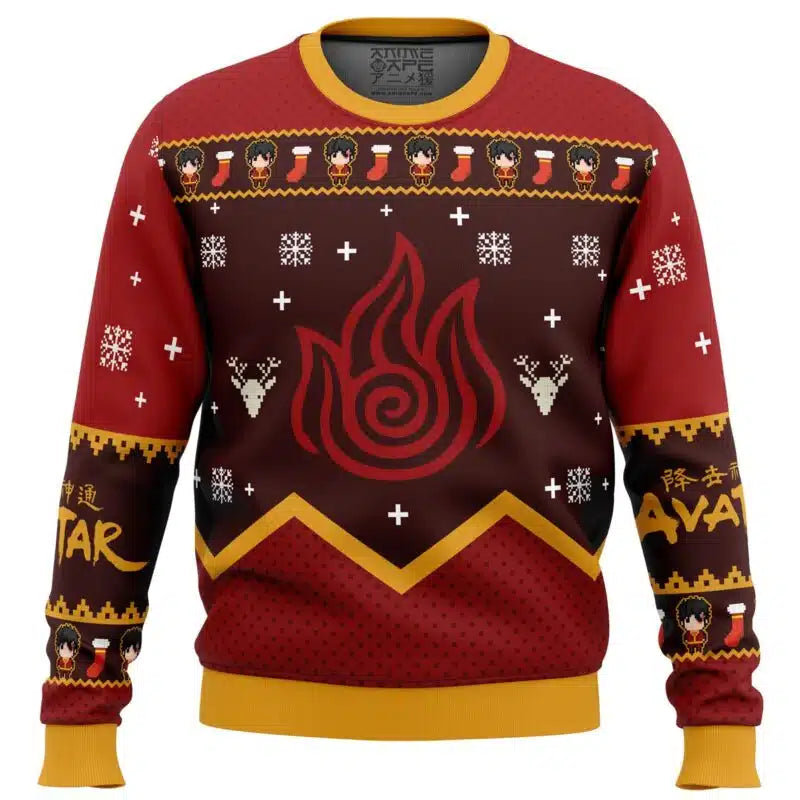 Firebenders Fire Nation Avatar The Last Airbender Ugly Christmas Sweater