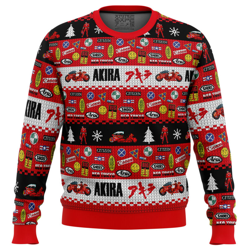 Akira Bike Decals Ugly Christmas Sweater