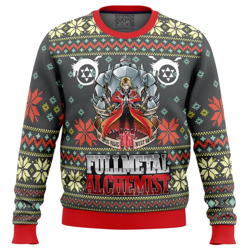 Fullmetal Alchemist Alt Ugly Christmas Sweater