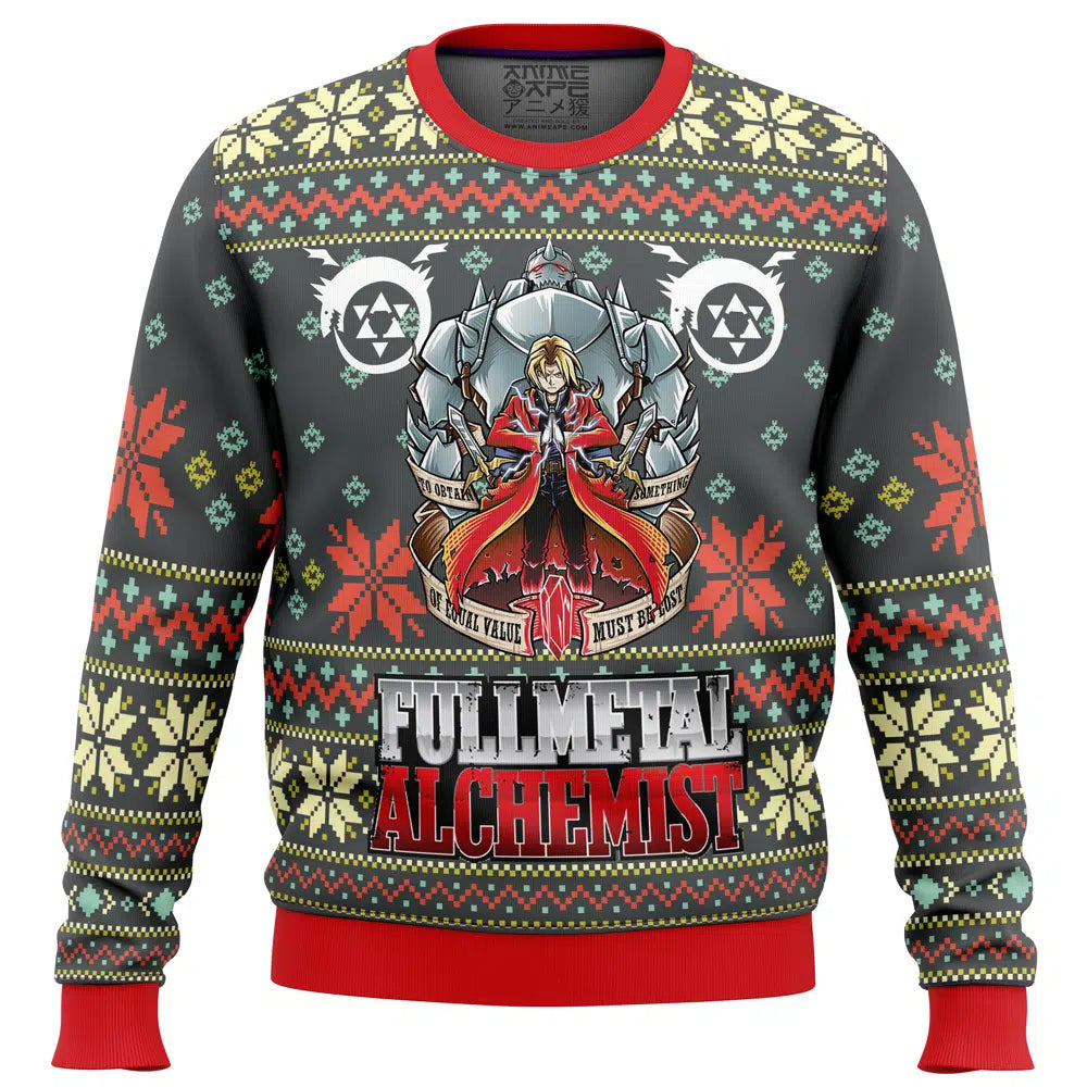 Fullmetal Alchemist Alt Ugly Christmas Sweater