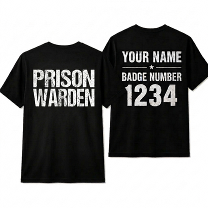 Personalized Prison Warden Shirt - Custom Correctional Officer Police Guard T-Shirt