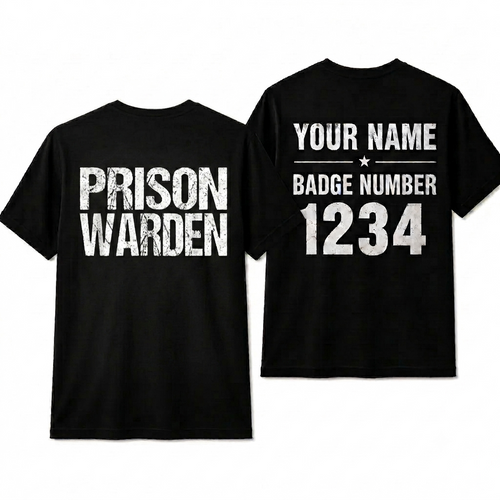 Personalized Prison Warden Shirt - Custom Correctional Officer Police Guard T-Shirt