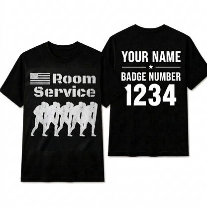 Custom CO Shirt - Room Service | Personalized Name & Badge