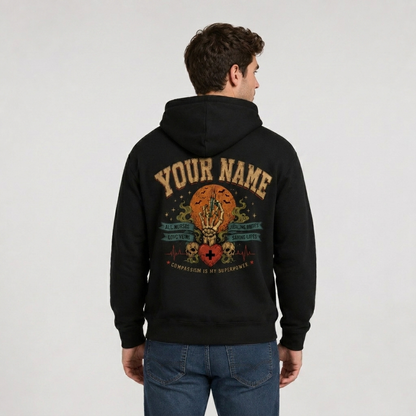 Personalized Nurse Hoodie, All Nurses Love Veins, Skeleton Graphic