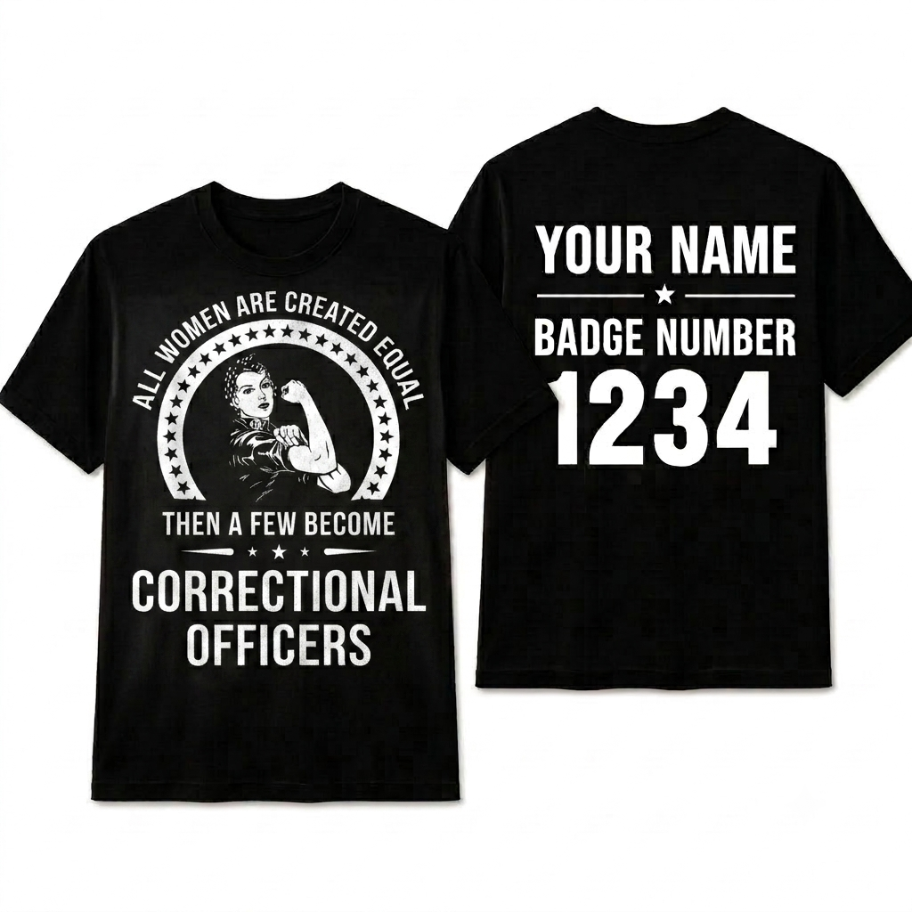 Proud Female Correctional Officer T-Shirt - Empowerment Corrections Gift for Women