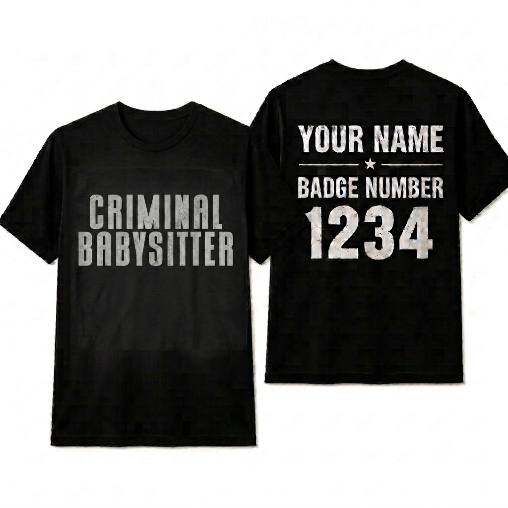Personalized Funny Criminal Babysitter Shirt - Correctional Officer Corrections Gift