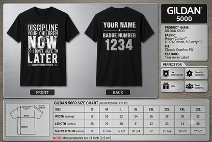 Funny Correctional Officer T-Shirt - Discipline Your Children Prison Guard Tee