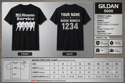 Custom CO Shirt - Room Service | Personalized Name & Badge