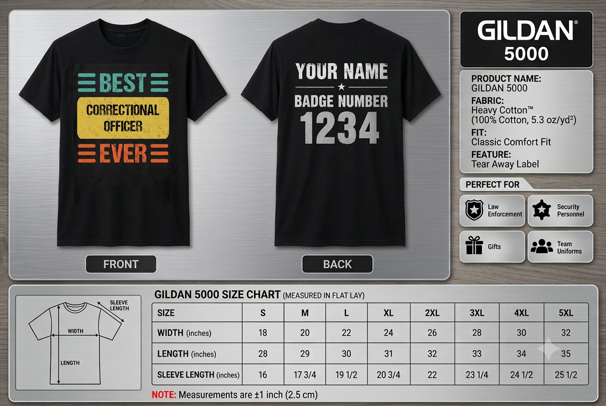 Personalized Best Correctional Officer Ever Shirt - Custom Name US Flag Gift Tee