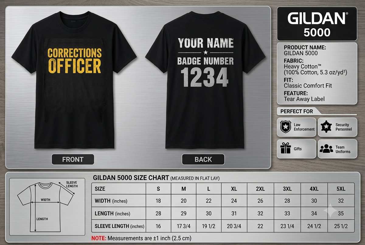 Proud Corrections Officer Respect Shirt - Custom Name American Flag Law Enforcement Tee