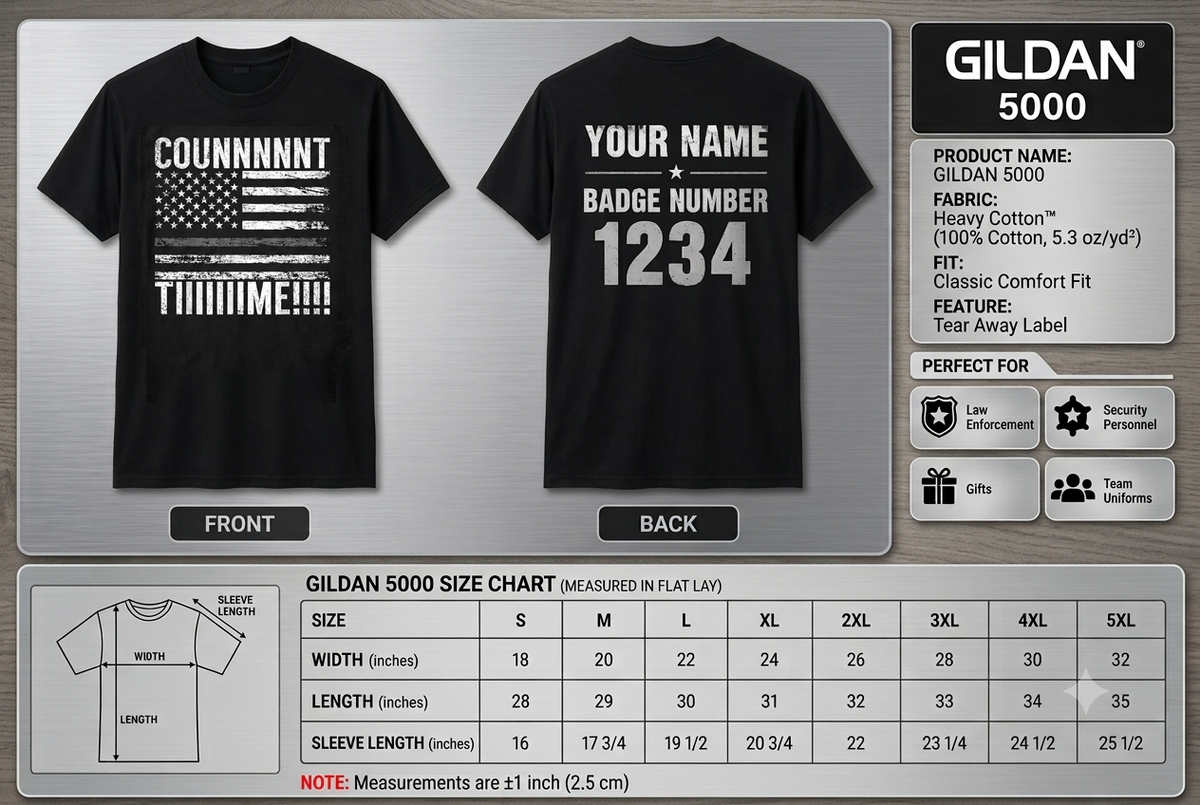 Personalized Funny Count Time Correctional Officer Shirt - Prison Guard US Flag Tee