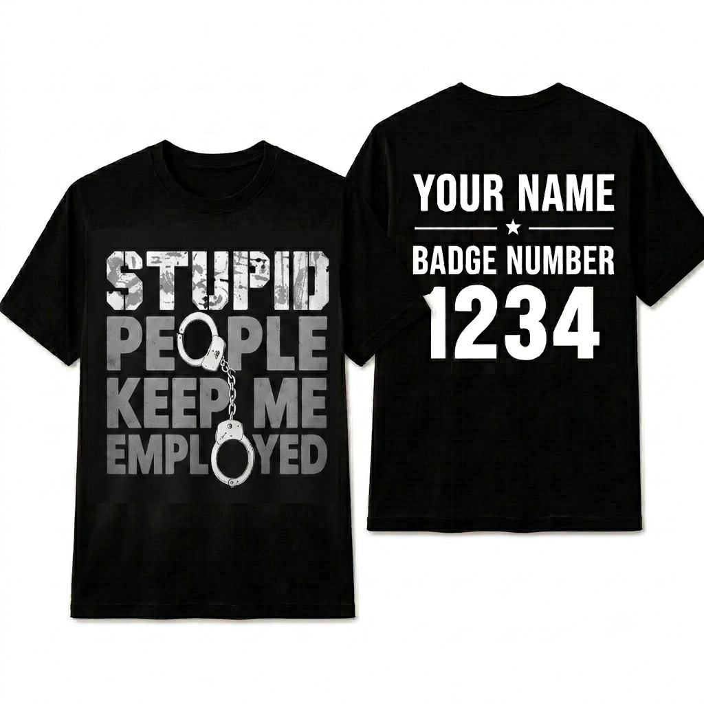 Personalized Correctional Officer Shirt - Custom Name & Badge Number