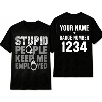 Personalized Correctional Officer Shirt - Custom Name & Badge Number