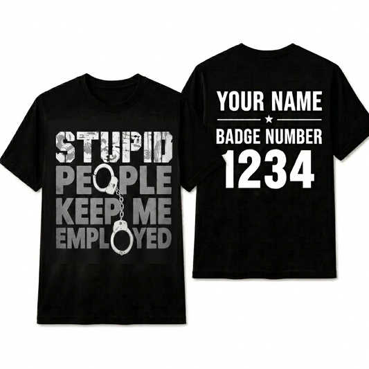 Personalized Correctional Officer Shirt - Custom Name & Badge Number