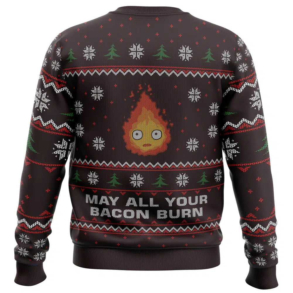 Ghibli May All Your Bacon Burn Ugly Christmas Sweater