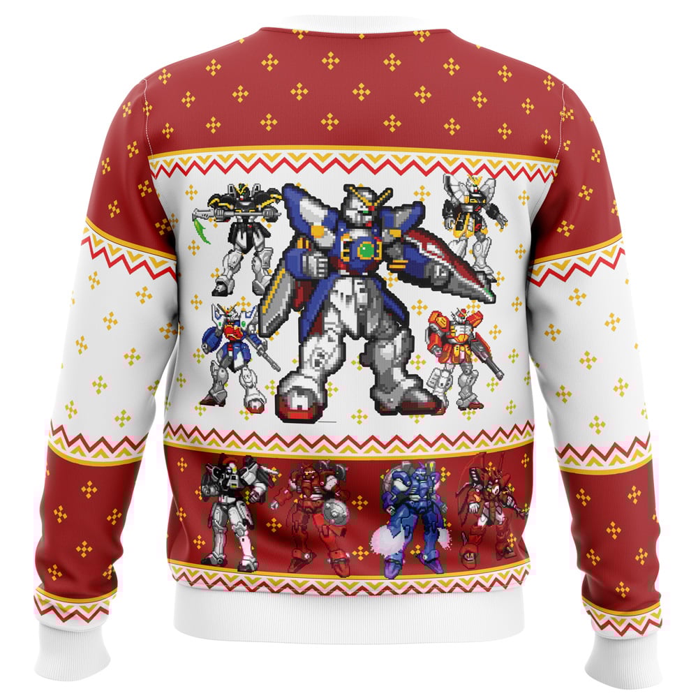 Gundam Wing Sprites Ugly Christmas Sweater