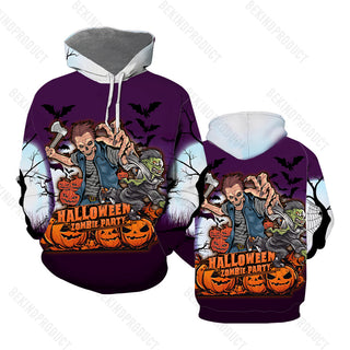 Zombie Halloween Hoodie All Over Print Pullover Hoodie Hooded Zip Hoodie For Men & Women HDN1027