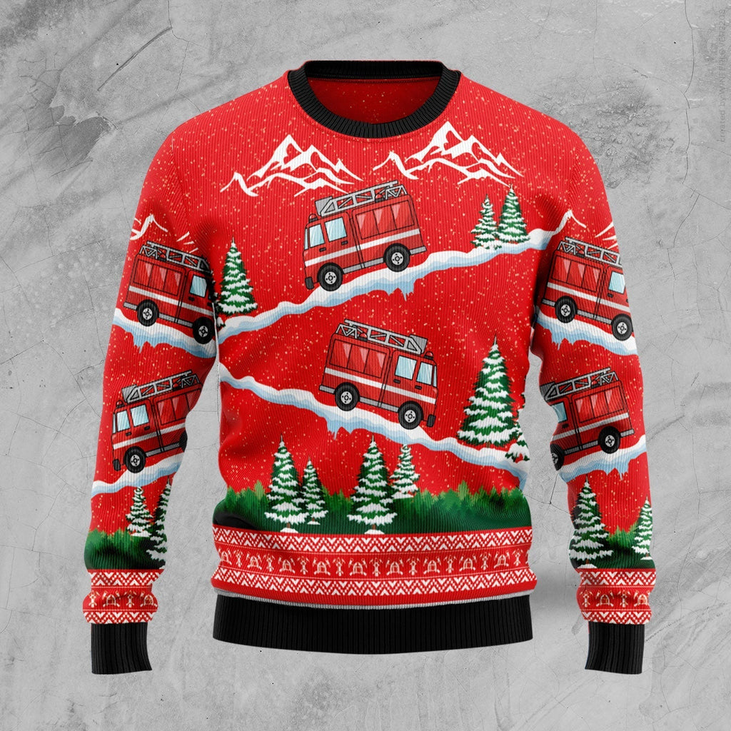 Fireman ugly shop christmas sweater