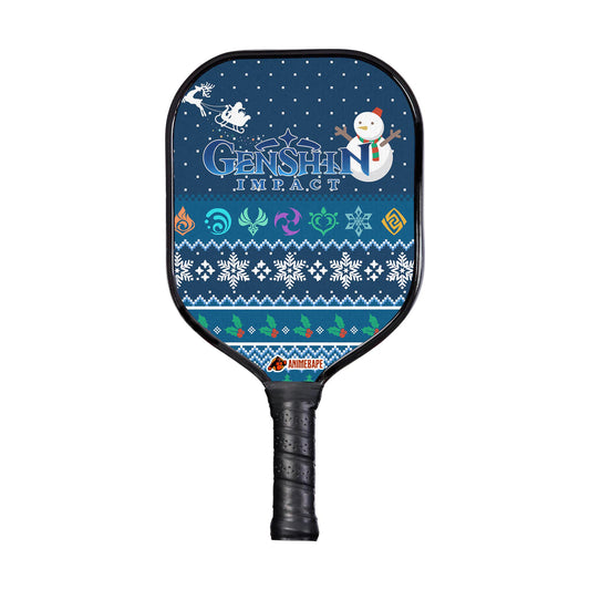 Custom Happy Holidays Genshin Impact Pickleball Paddle