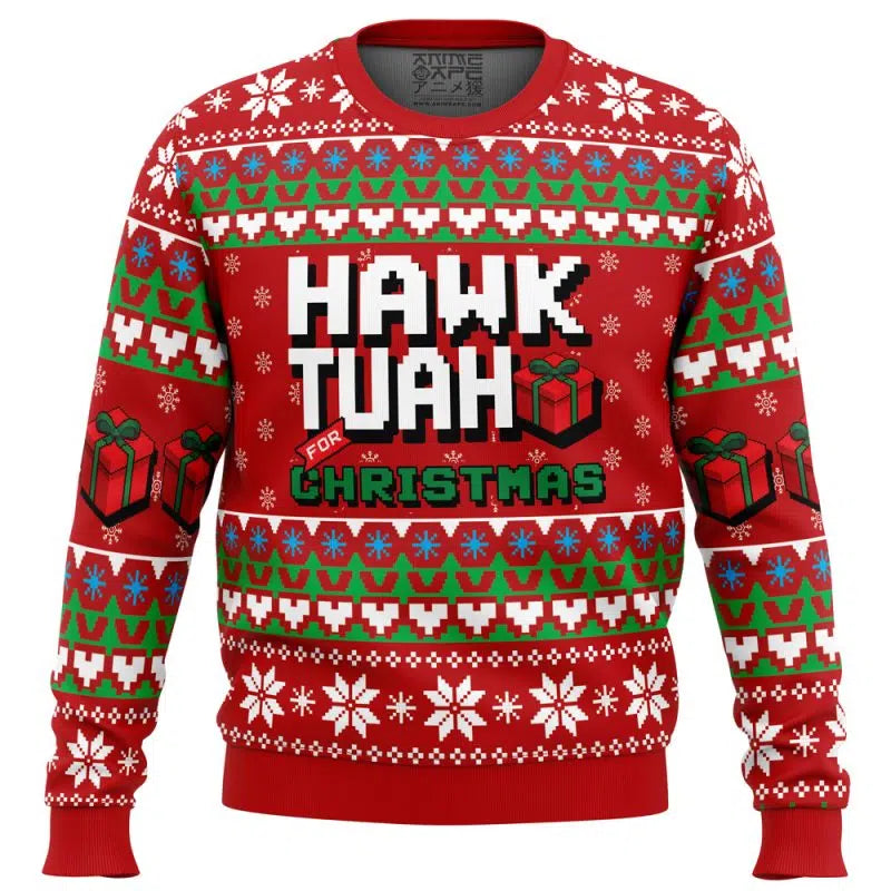Hawk Tuah For Christmas Ugly Christmas Sweater