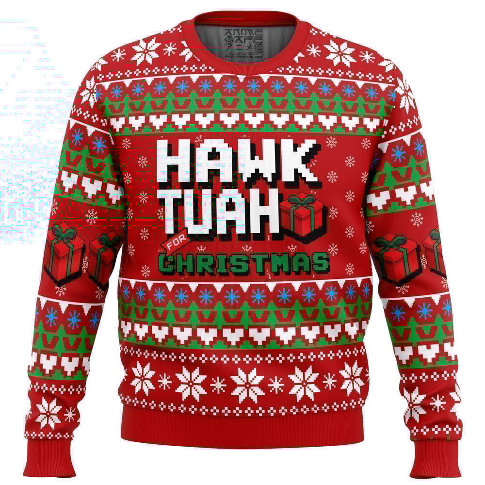 Hawk Tuah For Christmas Ugly Christmas Sweater