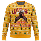 Heart Ablaze Rengoku Demon Slayer Christmas Sweater