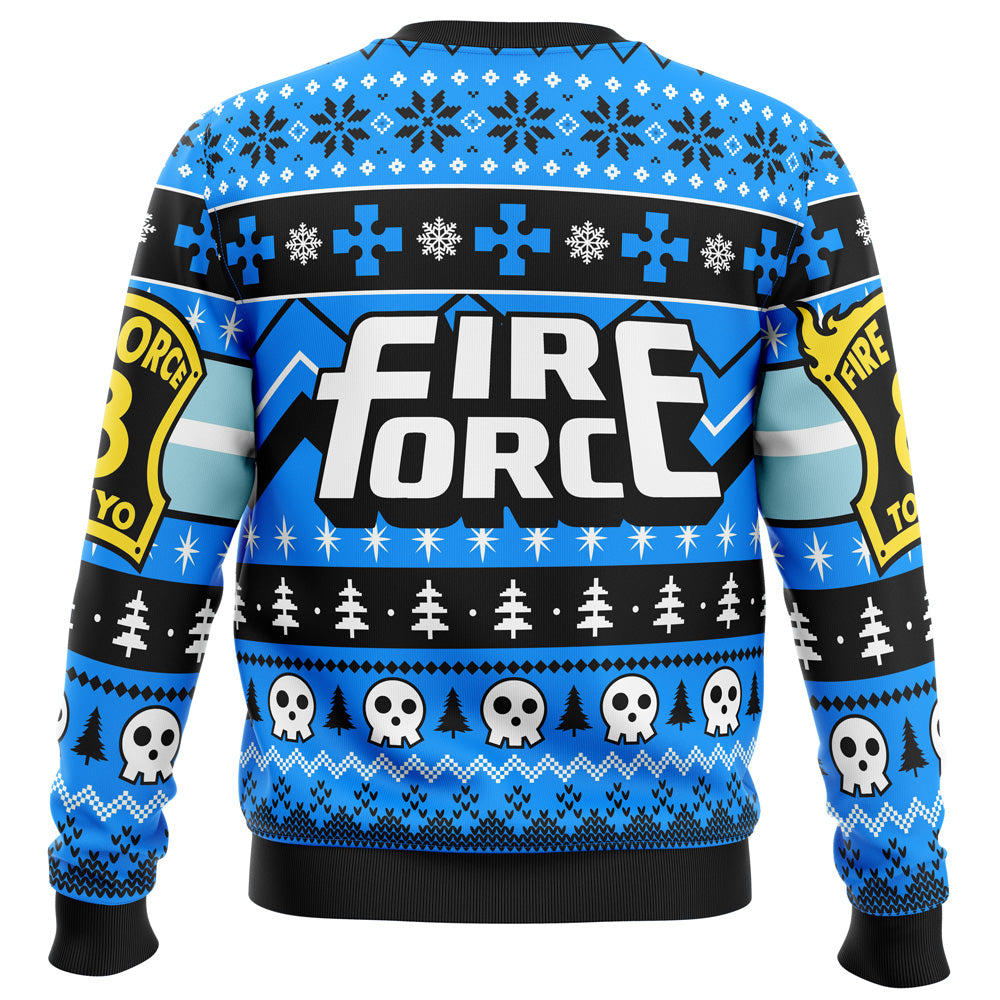 Heroes Always Arrive Fire Force Ugly Christmas Sweater