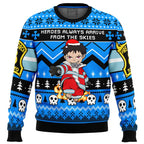 Heroes Always Arrive Fire Force Ugly Christmas Sweater