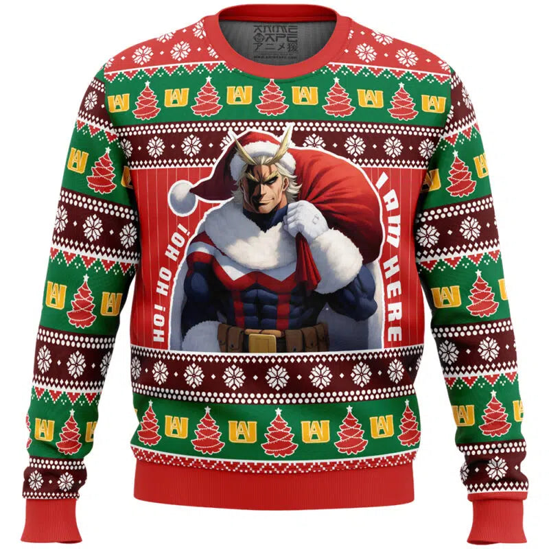 Ho! Ho Ho! I Am Here My Hero Academia Ugly Christmas Sweater