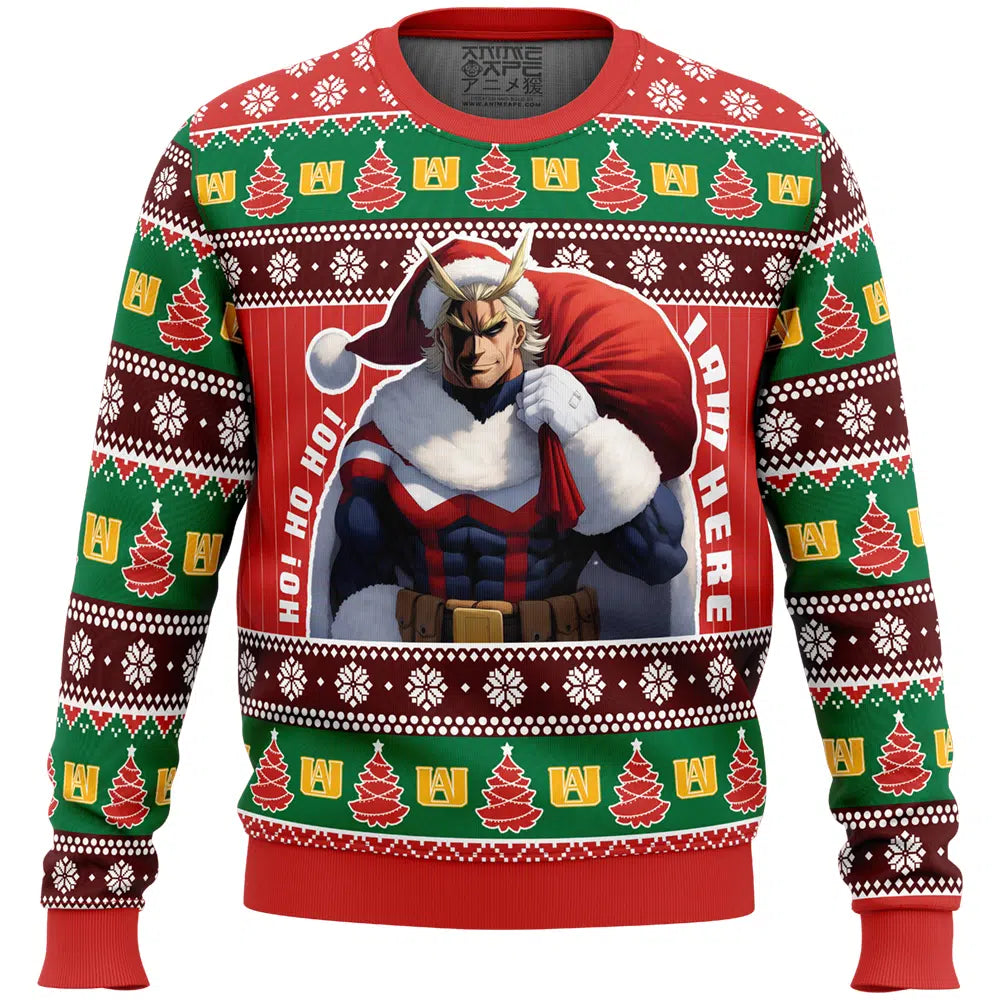 Ho! Ho Ho! I Am Here My Hero Academia Ugly Christmas Sweater